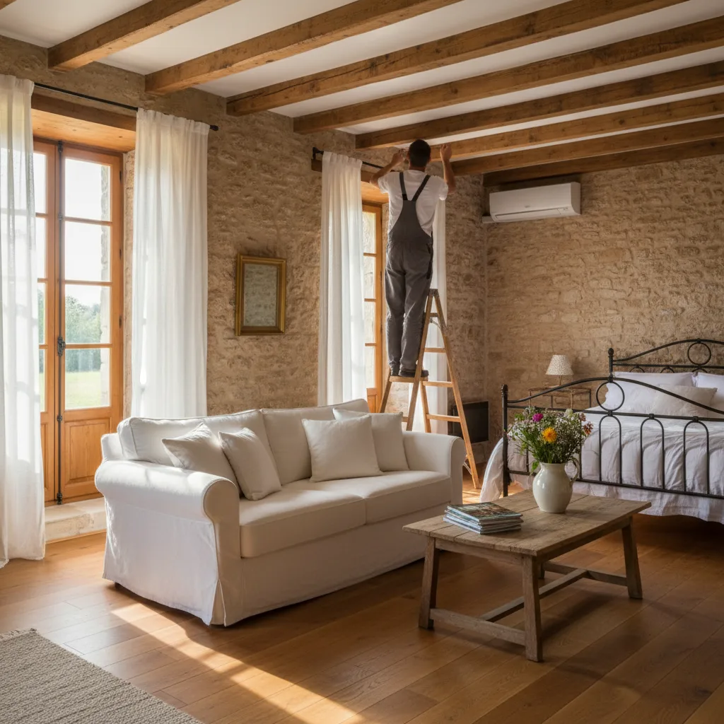 Maintenance intervention in a holiday rental in Charente Limousine